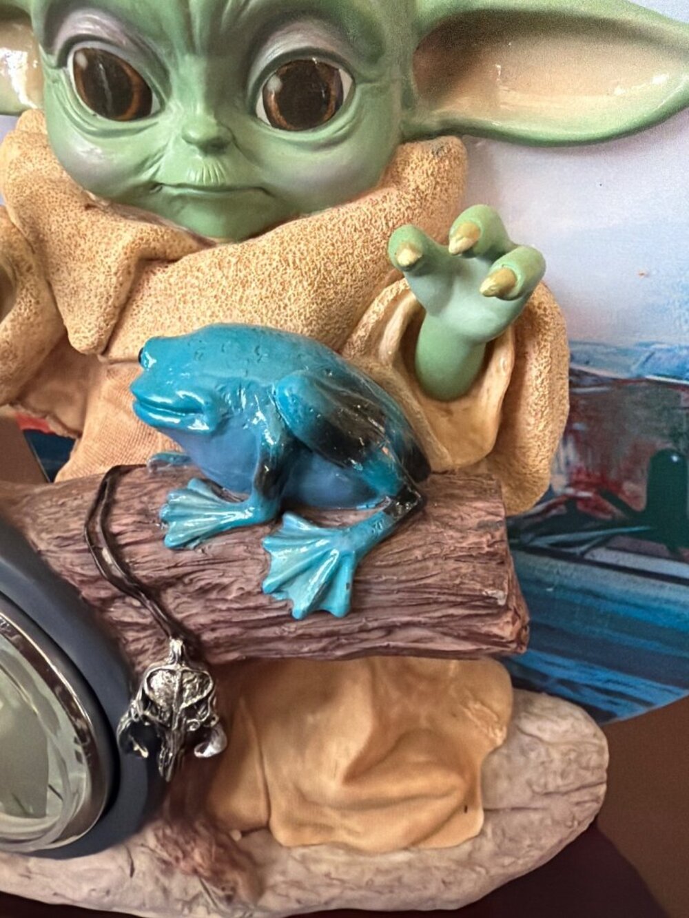 Star Wars Mandalorian Grogu Lot Bradford Exchange Clock & Water Globe w/COA - Picture 7 of 16
